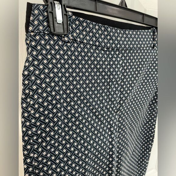 H&M Blue White Small Print Elastic Waist Skinny Pants Women’s Size S - Picture 3 of 6